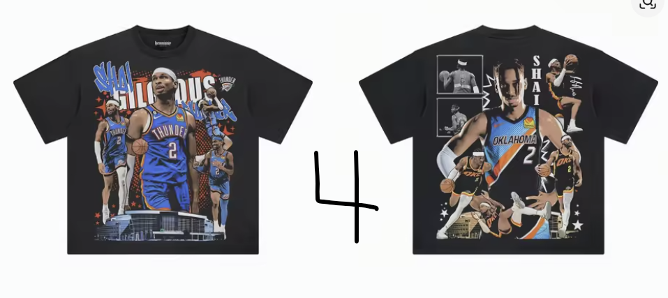 SHAI GILGEOUS ALEXANDER Short Sleeves Basketball Fans Gift Oklahoma Thunder - Mens/Womens